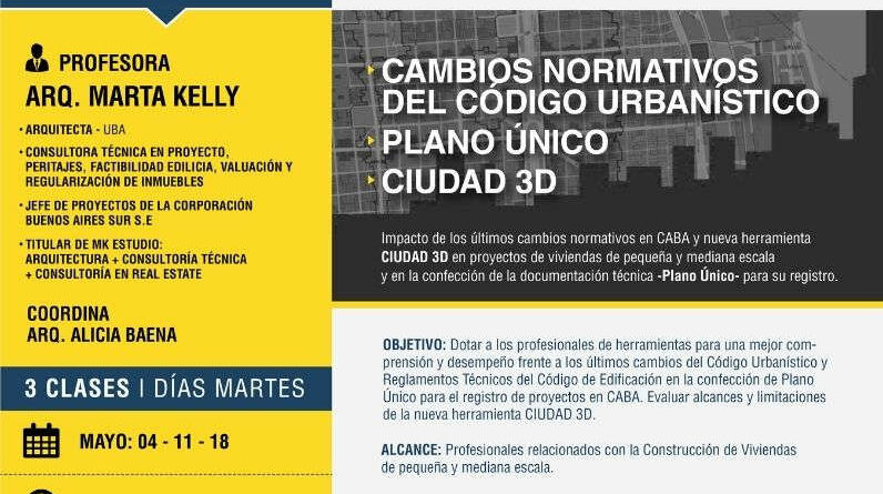 Curso CAMBIOS NORMATIVO DEL CÓDIGO URBANÍSTICO PLANO ÚNICO CIUDAD