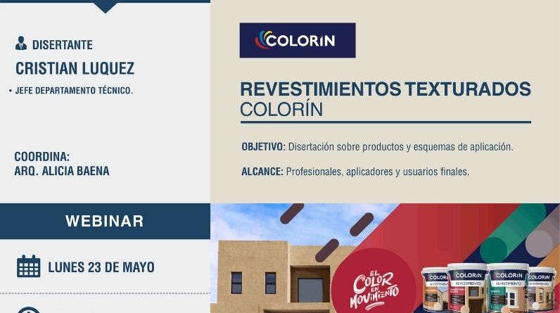 Webinar COLORÍN “REVESTIMIENTOS TEXTURADOS”
