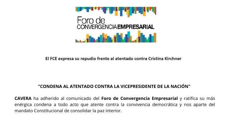 Comunicado del FCE. Atentado a Cristina Fernández de Kirchner
