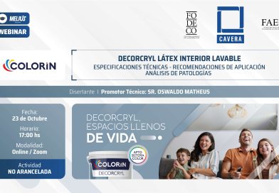 Webinar COLORÍN – DECORCRYL látex interior lavable – Actividad no arancelada