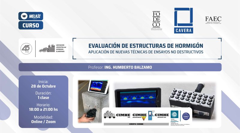 Curso Evaluación de estructuras de hormigón – Aplicación de nuevas técnicas de ensayos no destructivos