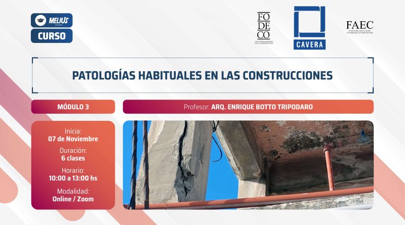 Curso Patologías habituales en las construcciones – Módulo 3