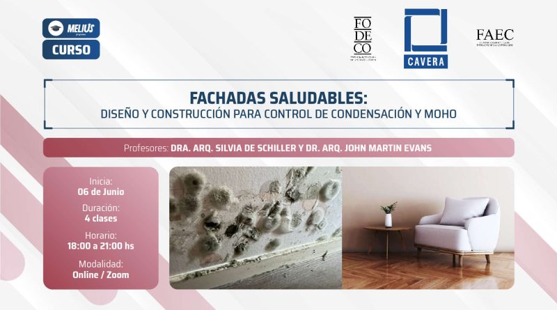 Curso Fachadas saludables: diseño y construcción para control de condensación y moho