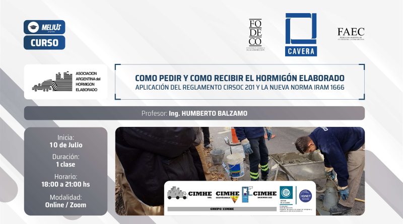 Curso Como pedir y como recibir el hormigón elaborado