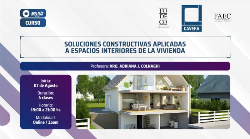 Curso Soluciones constructivas aplicadas a espacios interiores de la vivienda