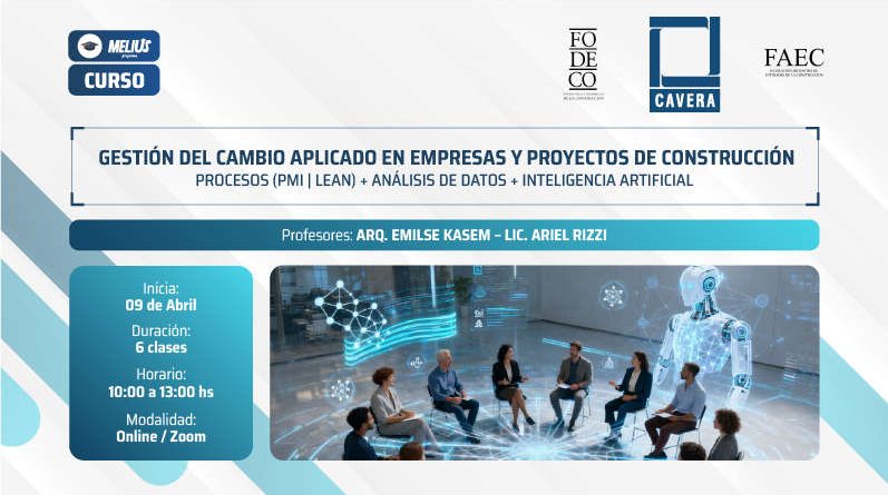 Curso Gestión del cambio aplicado en empresas y proyectos de construcción – Procesos (PMI | LEAN) + Análisis de datos + Inteligencia Artificial