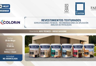 Webinar COLORÍN “Revestimientos texturados” – Actividad no arancelada