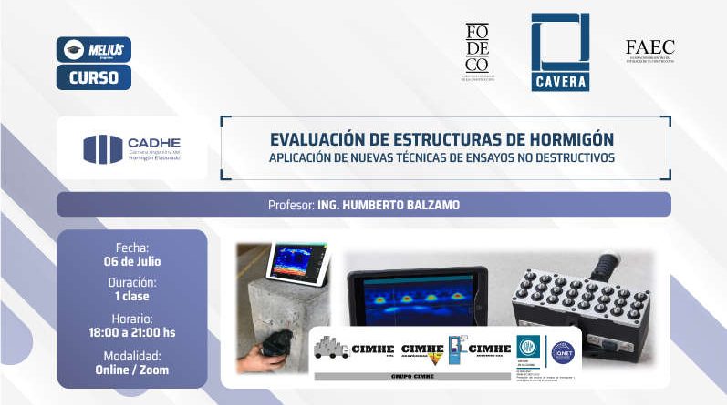 Curso Evaluación de estructuras de hormigón – Aplicación de nuevas técnicas de ensayos no destructivos