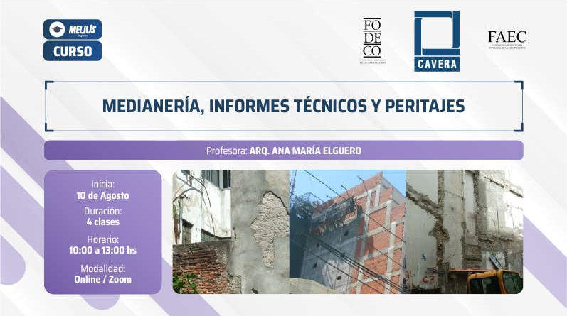 Curso Medianería, informes técnicos y peritajes