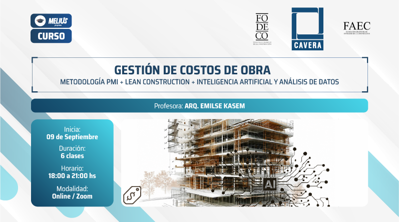 Curso Gestión de costos de obra – Metodología PMI + Lean Construction + Inteligencia Artificial y Análisis de Datos