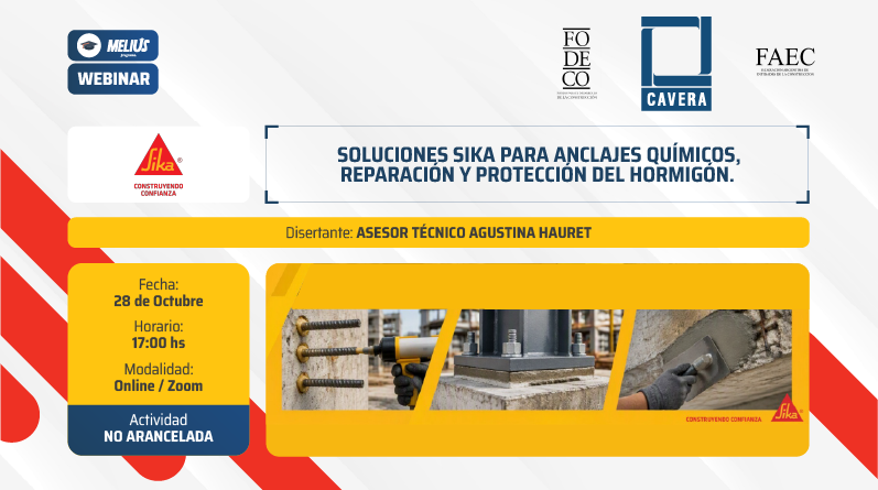 Webinar SIKA – Soluciones Sika para anclajes químicos, reparación y protección del hormigón